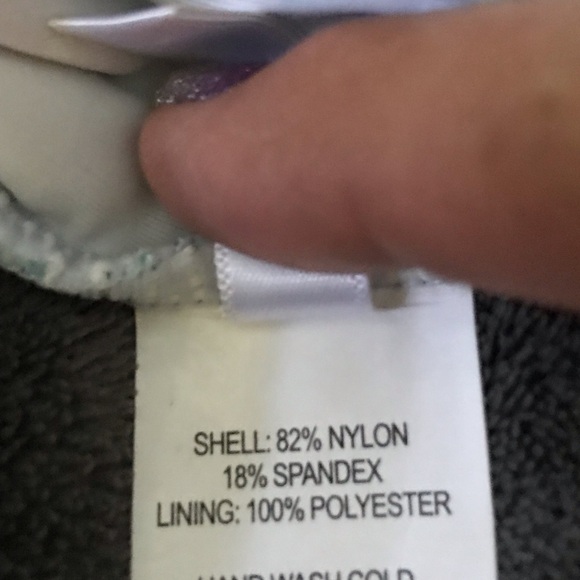 Floral Aqua contour Tankini size 2x - Picture 5 of 7